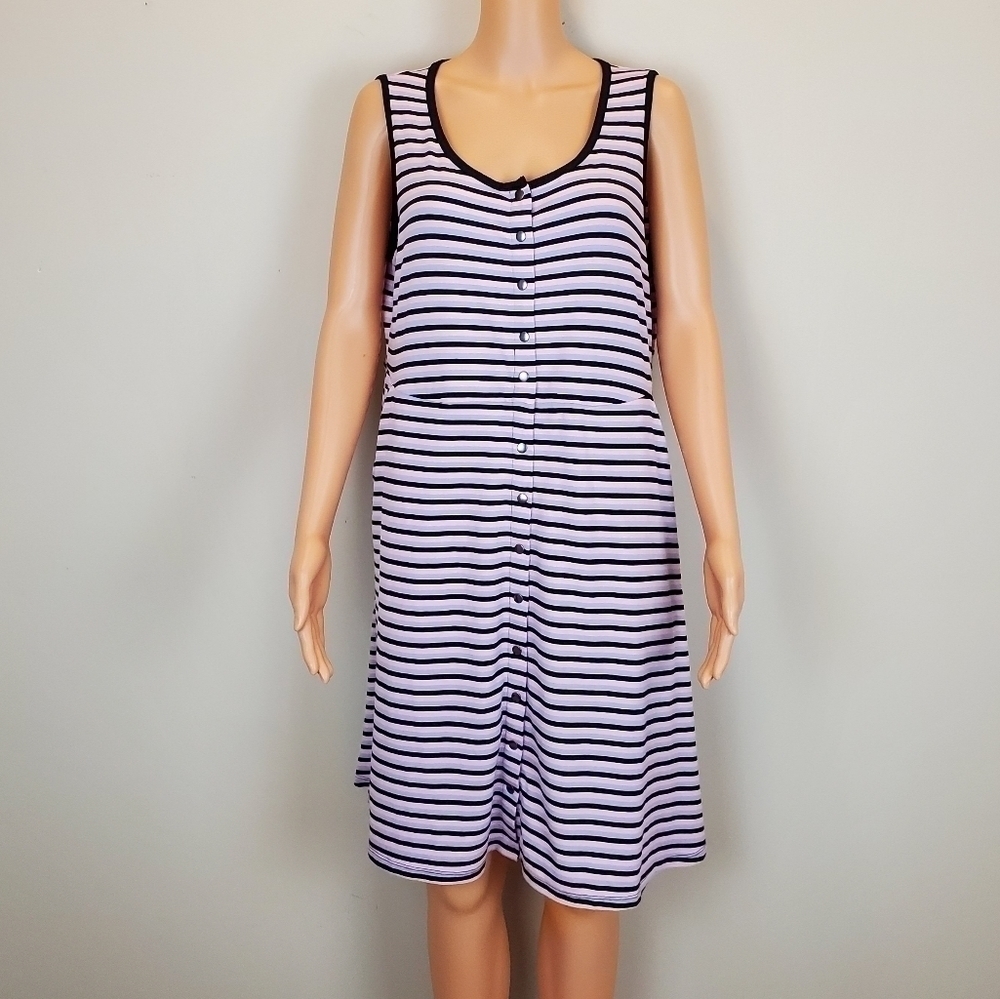 Torrid Sleeveless stripe Flare Jersey Mini dress size 0/L - Picture 4 of 13